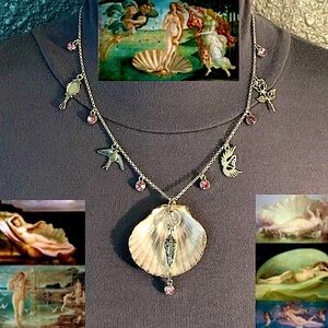 “Birth of Venus" Aphrodite Greek Roman Mythology Goddess Handmade Necklace